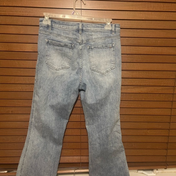 Mica Light Blue Cropped Jeans. High Rise Cropped flare - Picture 6 of 9